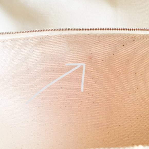 Celine "Made In" Canvas Clutch with Red Font. - Picture 9 of 14